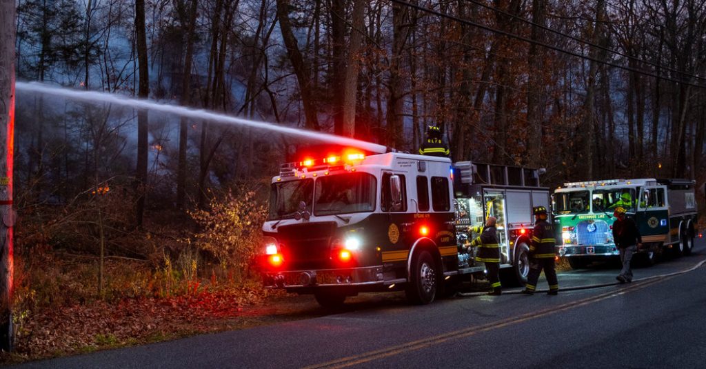 Wildfire Grows in New Jersey and New York, Despite Modest Rainfall