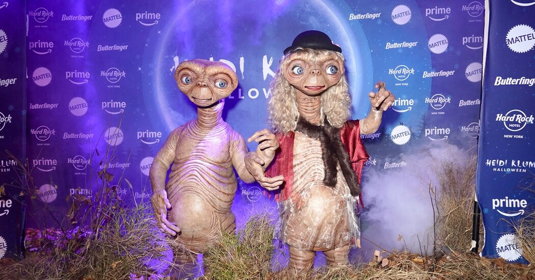 How Heidi Klum Transformed Into E.T. for Halloween  at george magazine