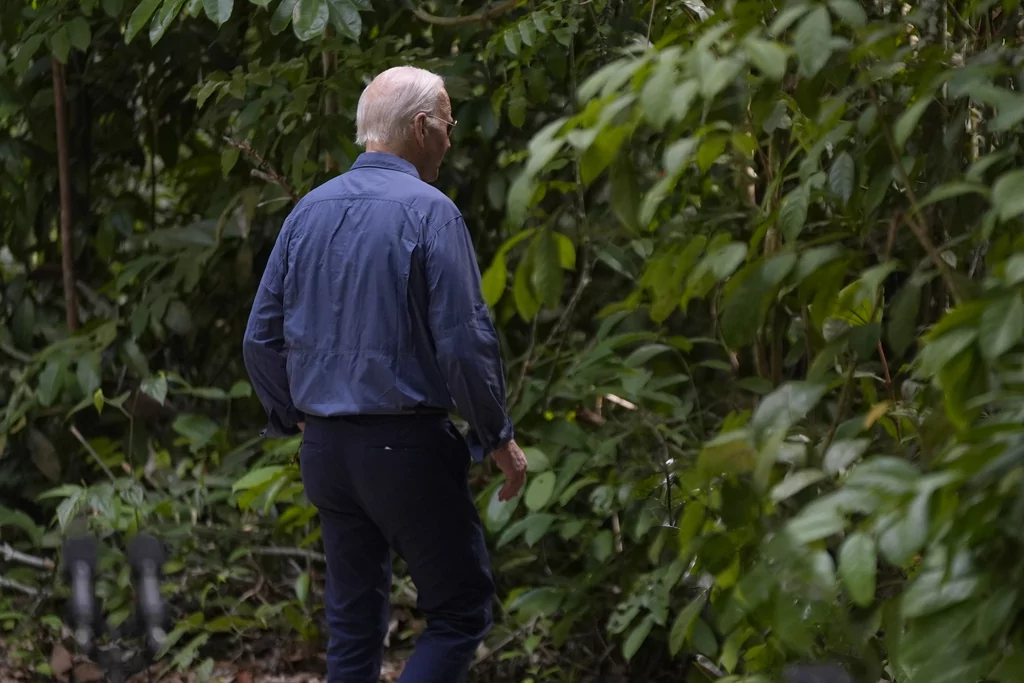 Biden ‘wandering off’ into Amazon rainforest goes viral  at george magazine