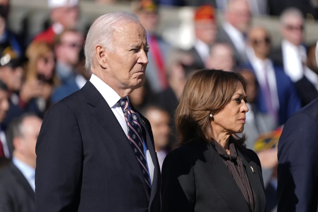 Biden and Harris appear together for first time since landslide election defeat  at george magazine