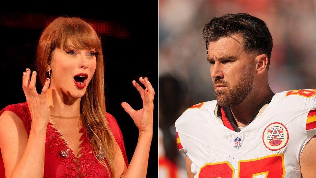 Taylor Swift’s boyfriend Travis Kelce pressured to propose after Josh Allen gets engaged to Hailee Steinfeld