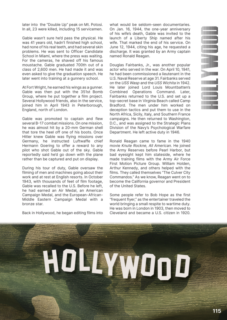 Hollywood Goes to War – World War 2  at george magazine