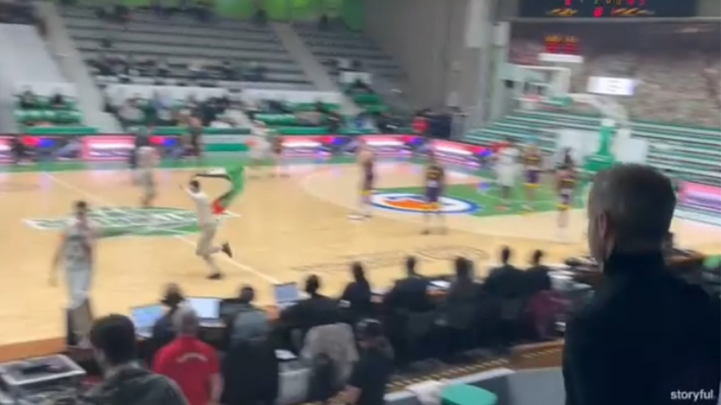 Pro-Palestinian activists storm basketball court during Israeli team’s game against France