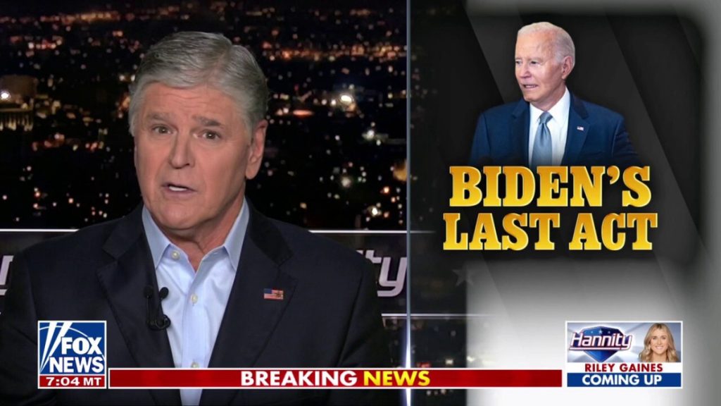 SEAN HANNITY: Biden is ‘solely focused on sabotaging’ incoming Trump admin in final weeks in office