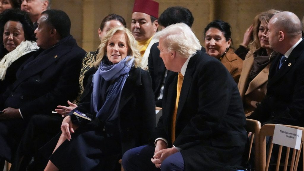 Trump, Jill Biden attend Notre Dame reopening in France with world leaders