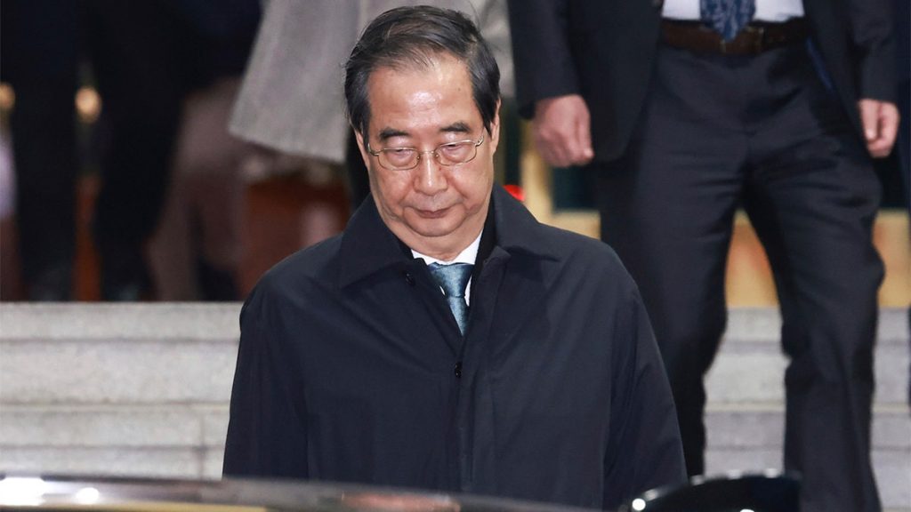 South Korea’s opposition-controlled National Assembly votes to impeach acting President Han