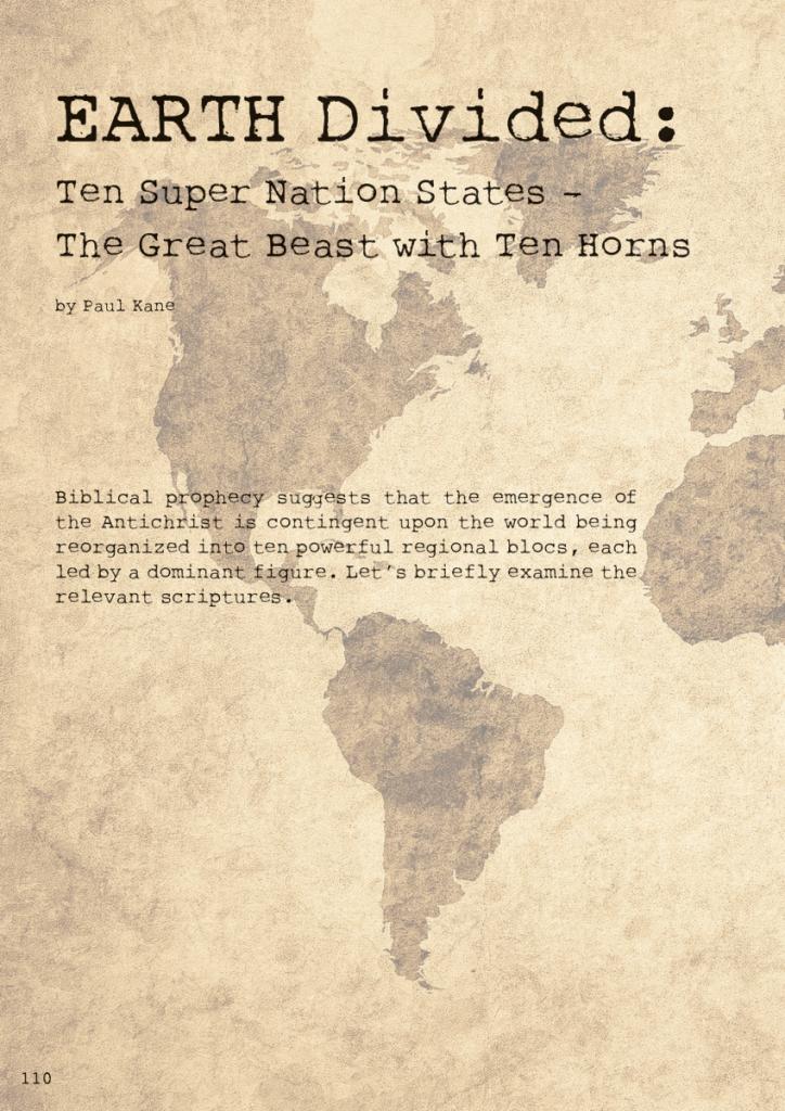 EARTH DIVIDED: Ten Super Nation States  at george magazine