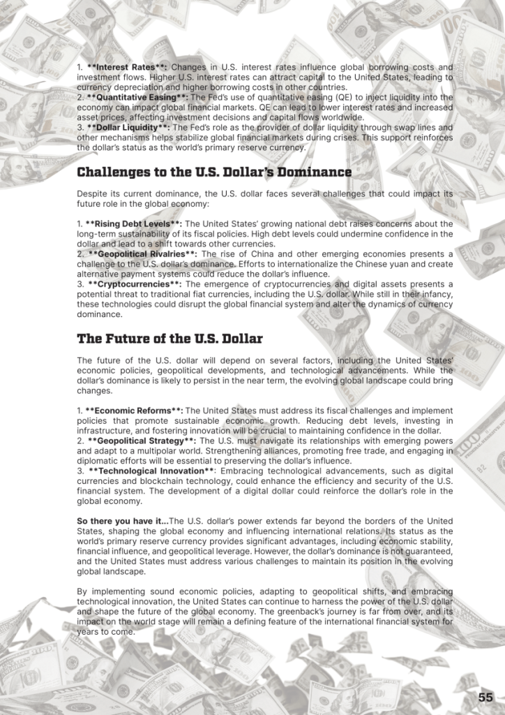 U.S. Dollar: The Power and Leverage it gives the USA  at george magazine