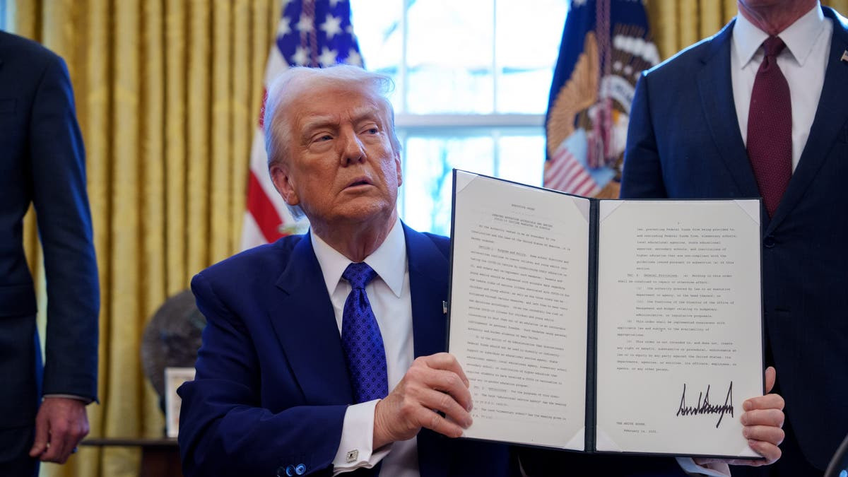 Trump undoes stack of 'harmful' Biden executive orders, shrinks multiple agencies  at george magazine