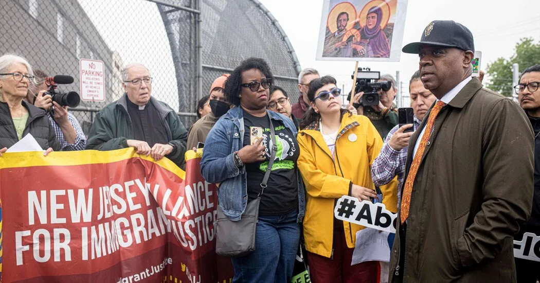Tense Standoff at New ICE Detention Center as Mayor Joins Protest  at george magazine