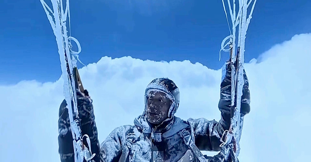 Chinese Paraglider Reaches Near-Record Heights, Over 28,000 Feet, by Accident  at george magazine