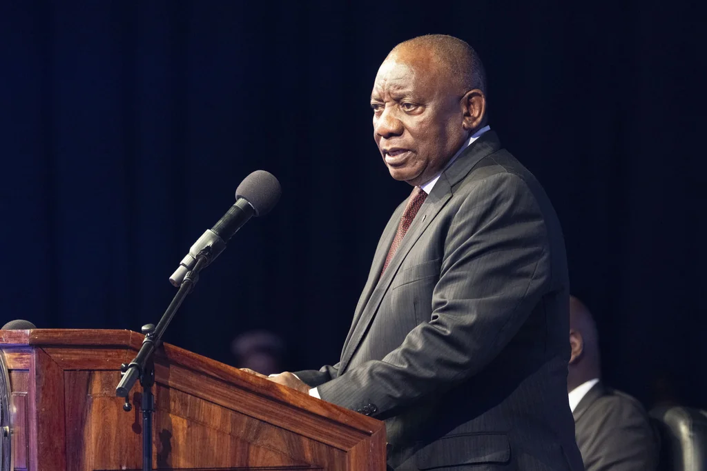 South African president calls refugees ‘cowards’ after arrival in US