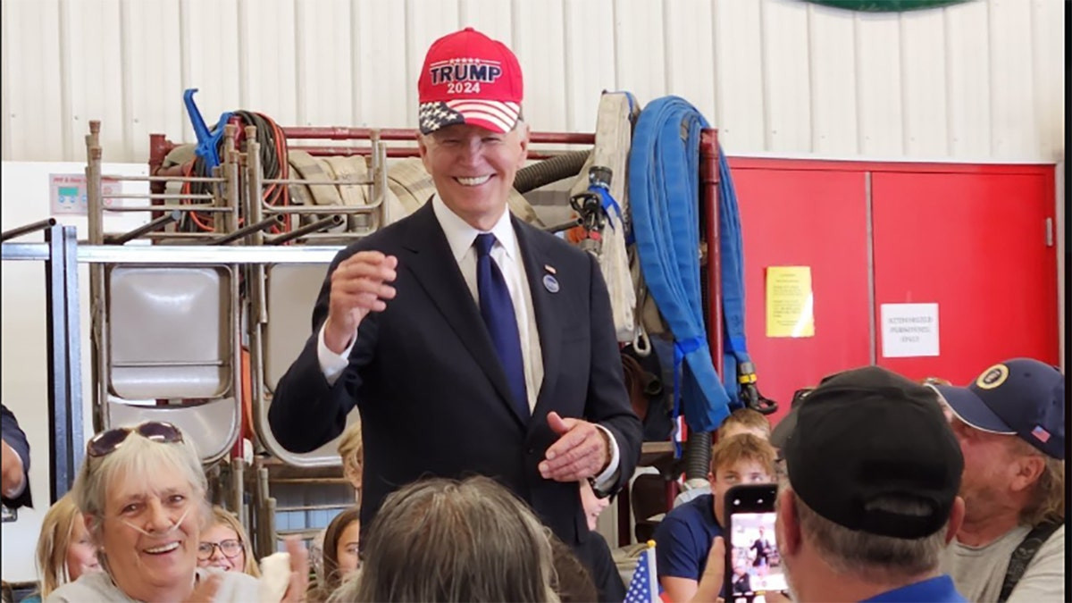 Viral video of Biden wearing Trump hat reportedly left Kamala Harris fuming  at george magazine