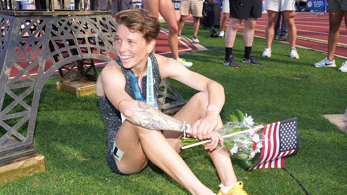 New mom marathoner says Olympian helped spark threats and hate against her for opposing trans inclusion  at george magazine