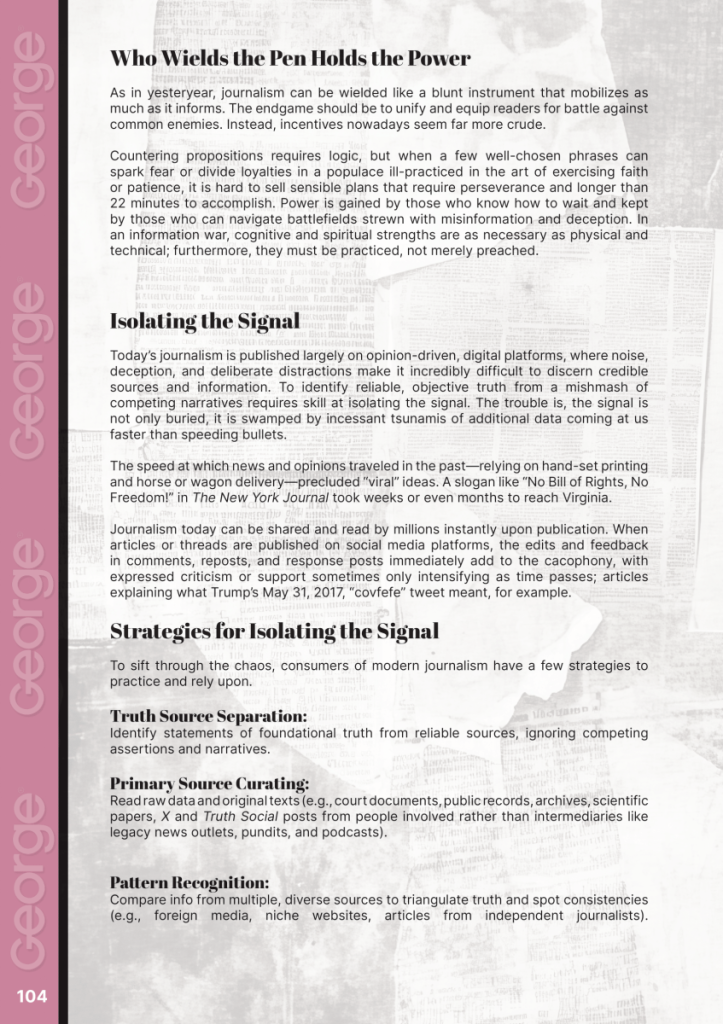 Return of Journalism: Isolating the Signal  at george magazine