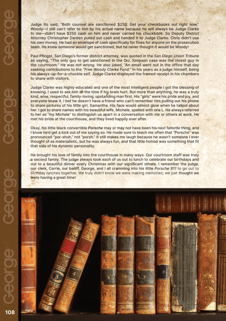 His Honor  at george magazine