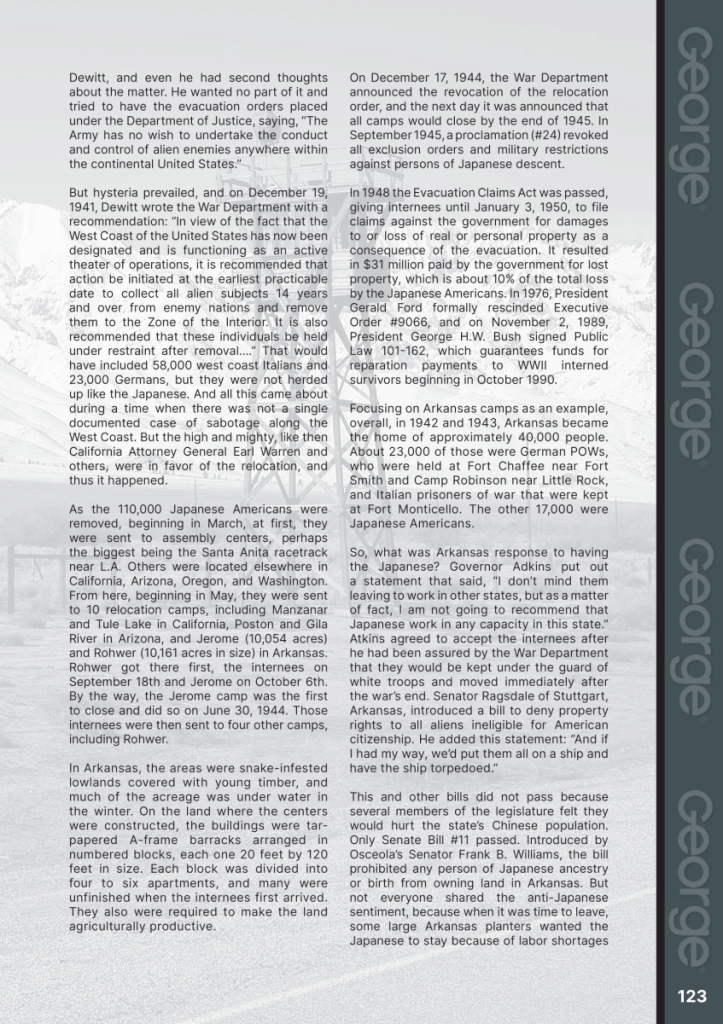 Internment of Japanese Americans WW2  at george magazine