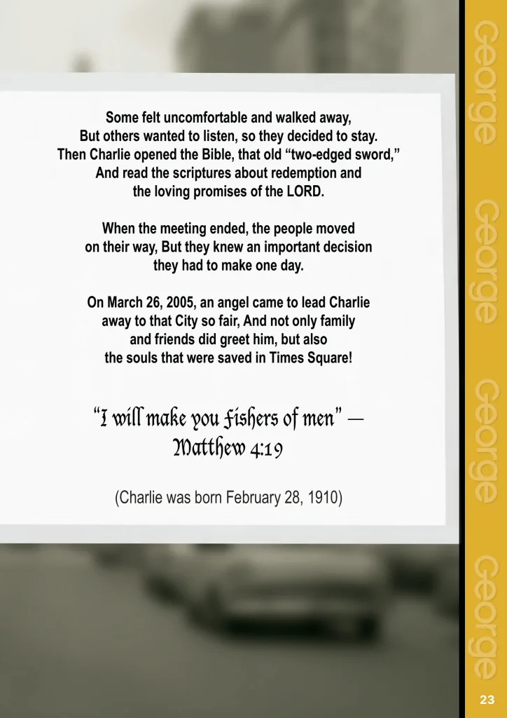 Sowing the Seed in the Big Apple: “CHARLIE”  at george magazine