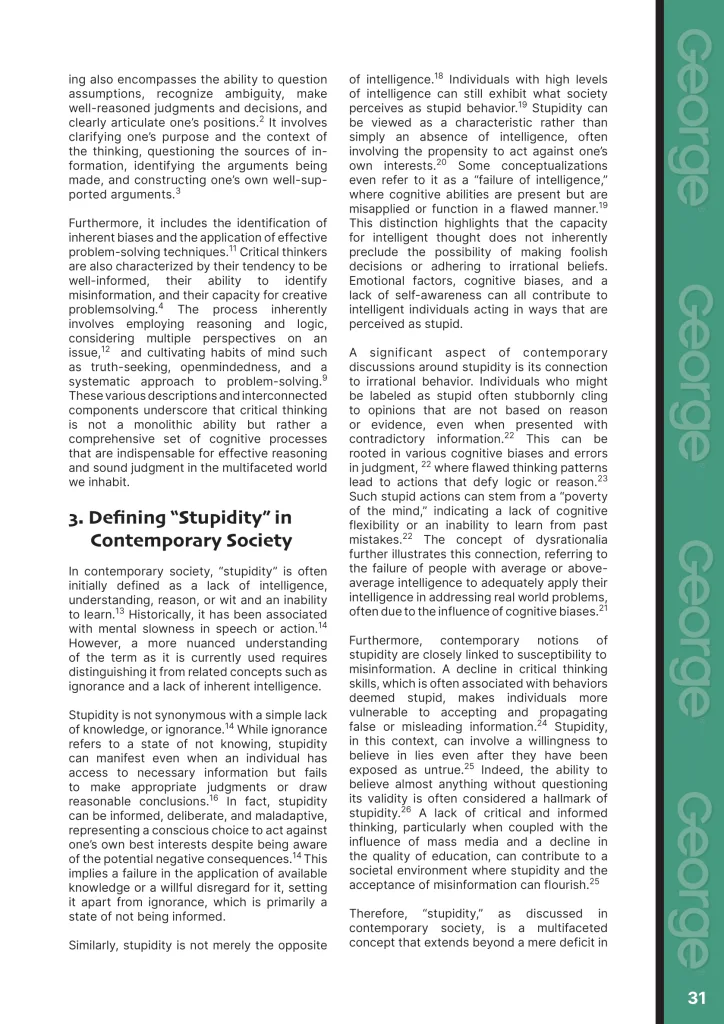Return to Journalism  at george magazine