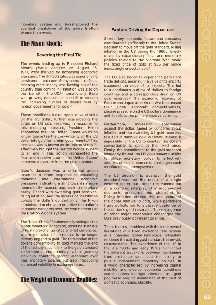 Gold Standard Abandonment  at george magazine
