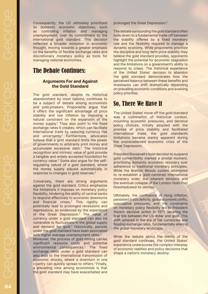 Gold Standard Abandonment  at george magazine