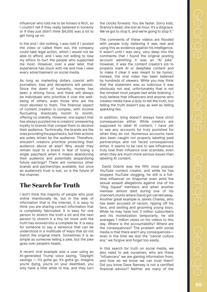 Social Media Will NEVER Replace Real Journalism  at george magazine