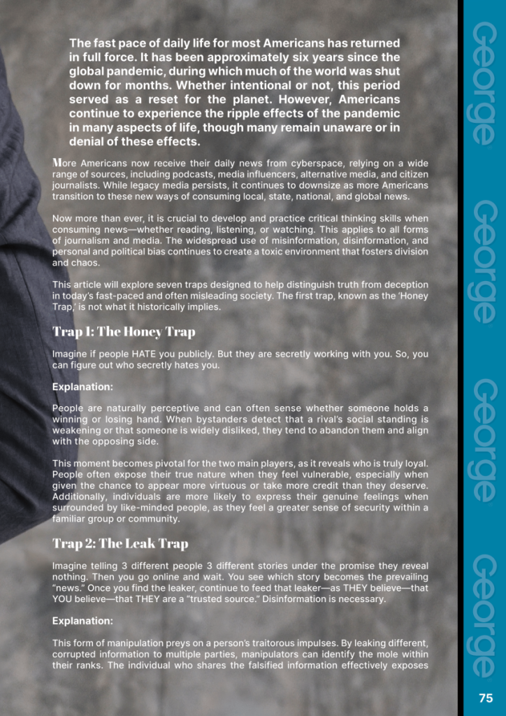The Seven Social Traps  at george magazine