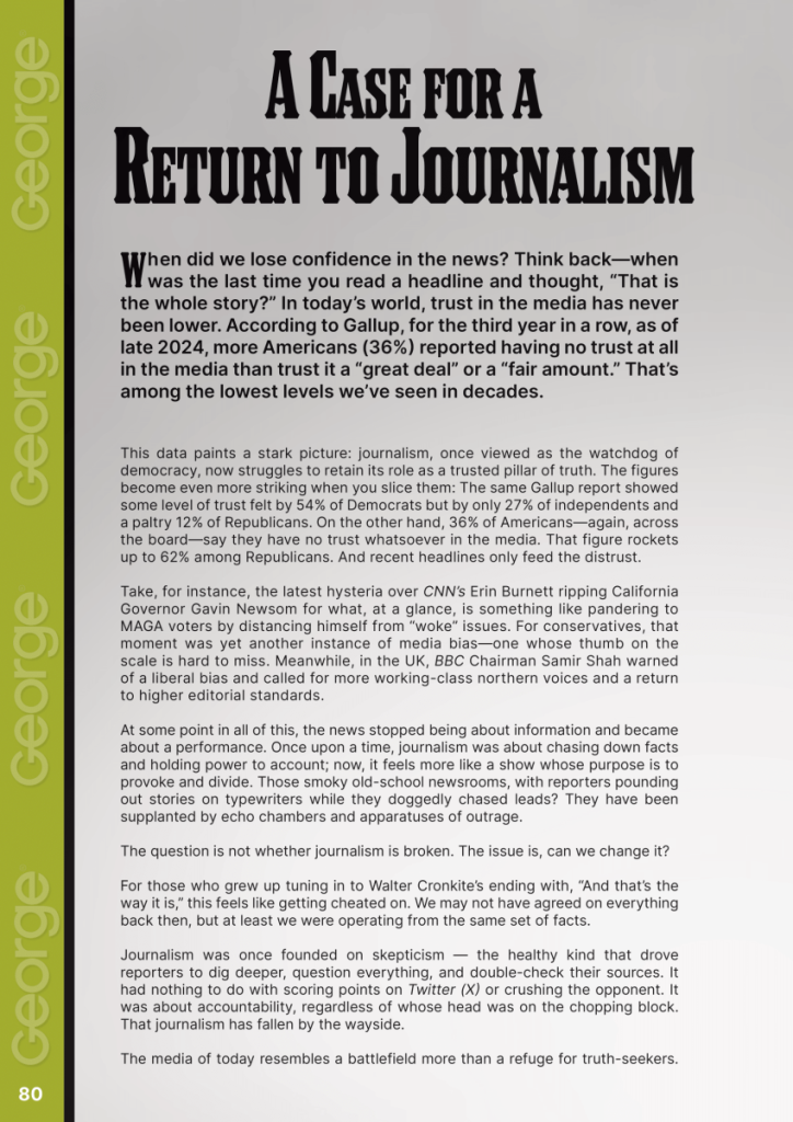 What Happened to the News  at george magazine