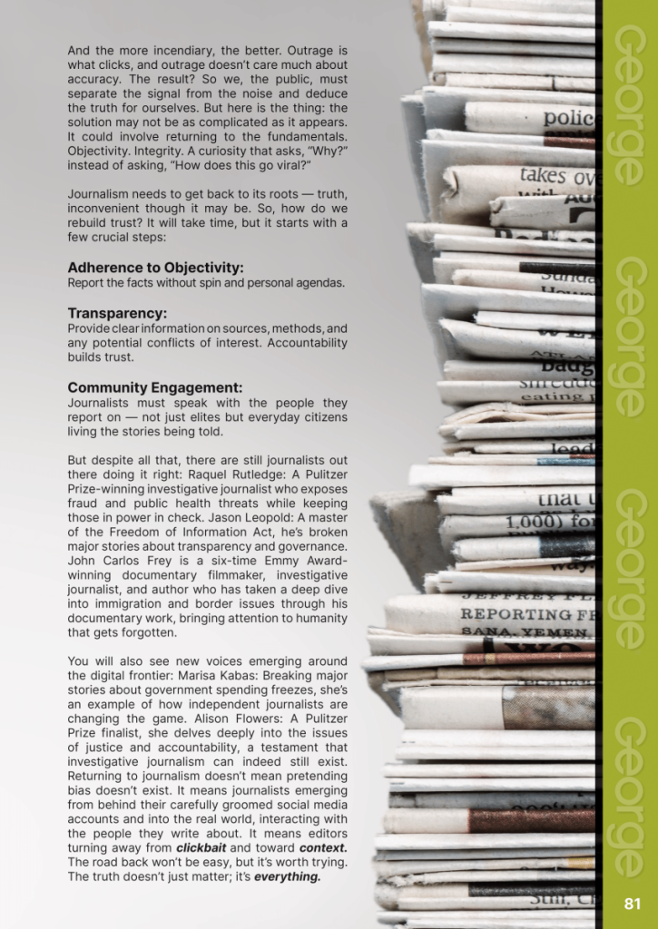 What Happened to the News  at george magazine
