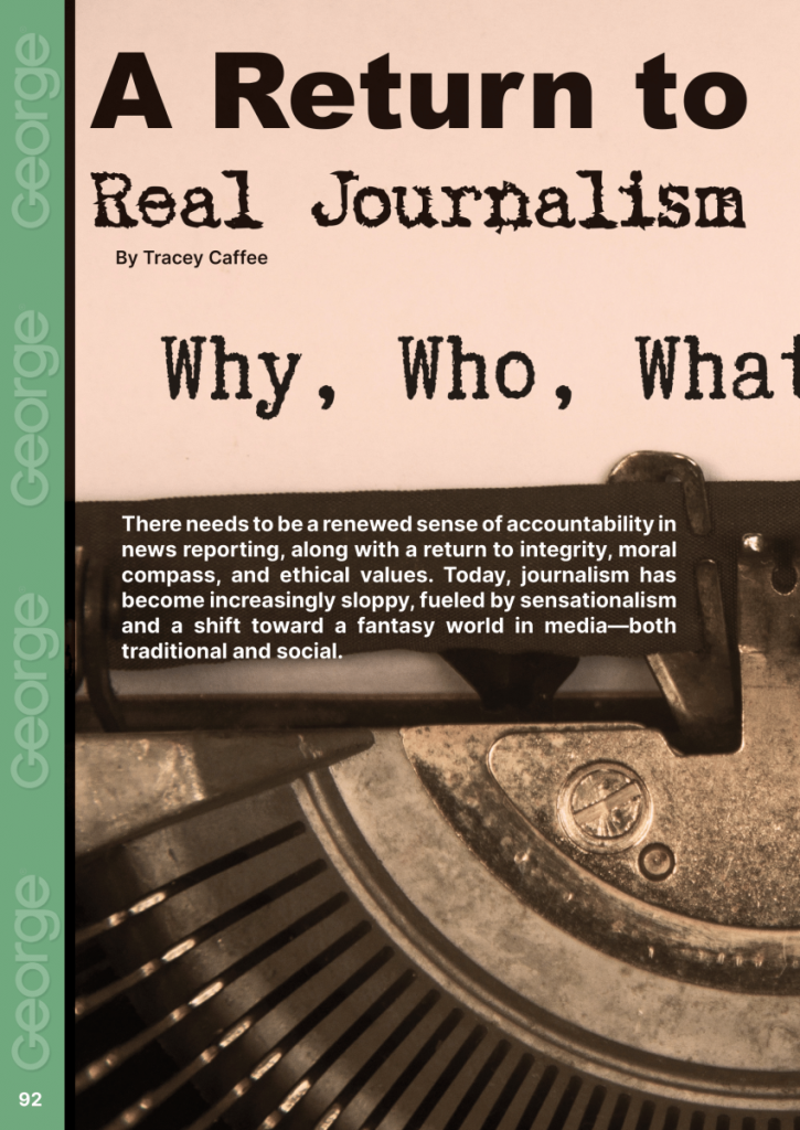 A Return to Real Journalism  at george magazine