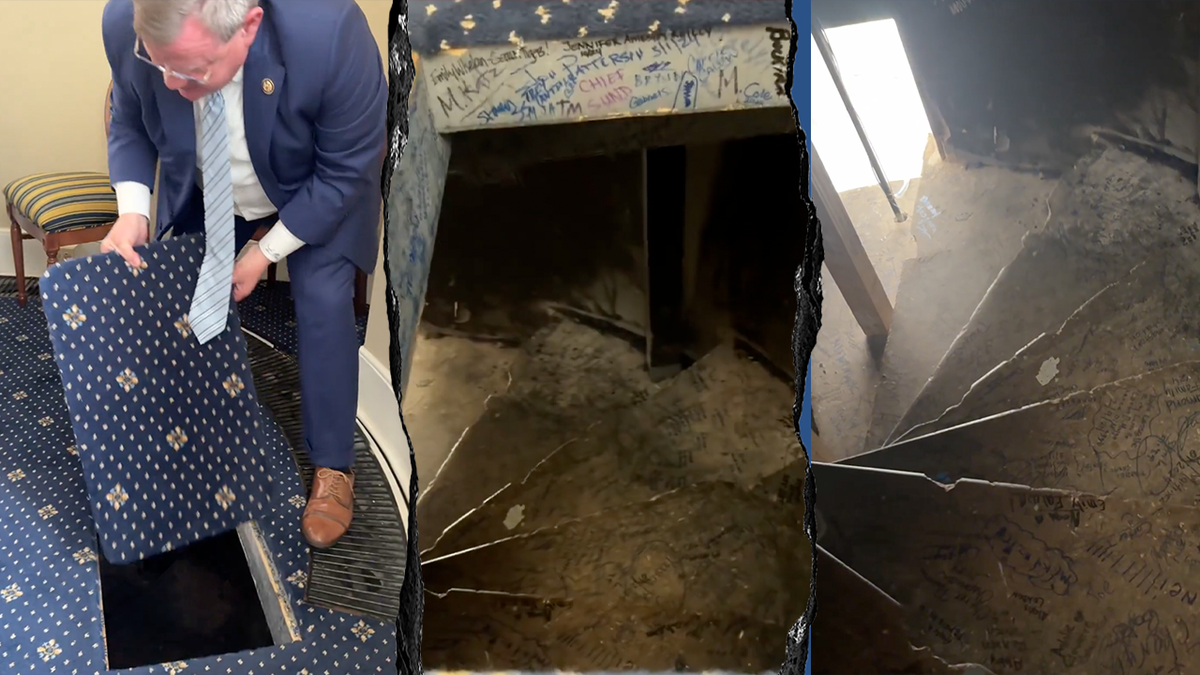 Congressman reveals hidden secret passageway from America's founding under Capitol floorboards  at george magazine