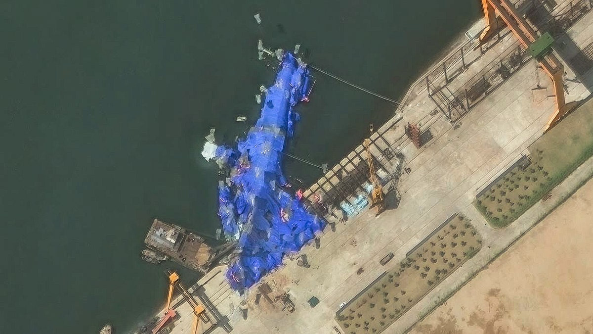 Satellite images reveal North Korea's mangled naval destroyer after failed launch  at george magazine