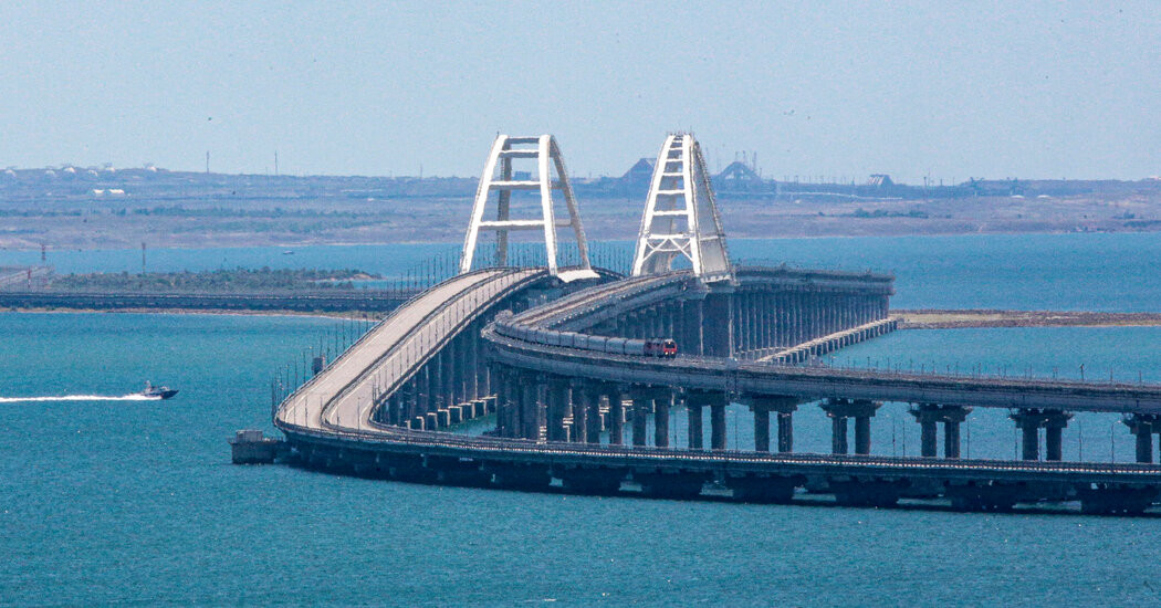 Ukraine Says It Struck Crimea Bridge  at george magazine