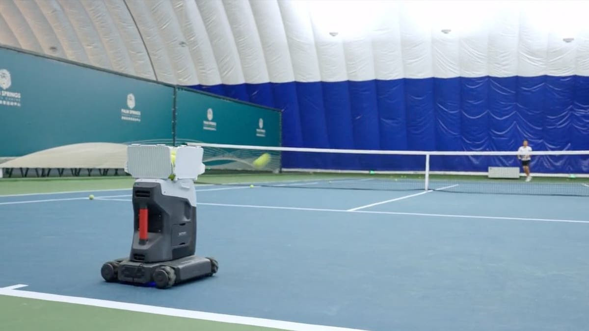 AI tennis robot coach brings professional training to players  at george magazine