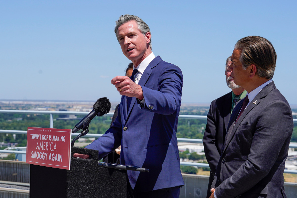 Newsom Says Trump Is Destroying U.S. Democracy in Speech on L.A. Protests  at george magazine