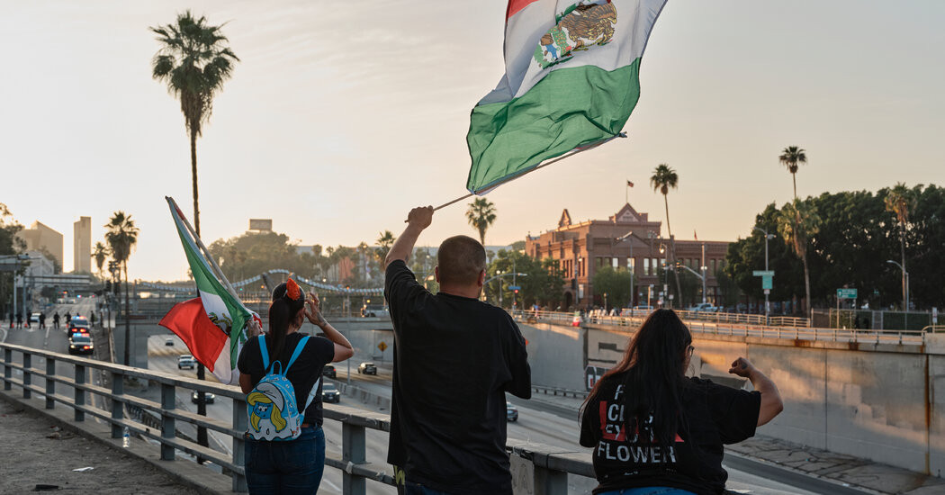 Mexico’s President Calls Image of Flag in Protests a ‘Provocation’  at george magazine
