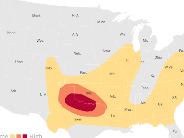 Texas and Oklahoma Face Another Day of Severe Weather