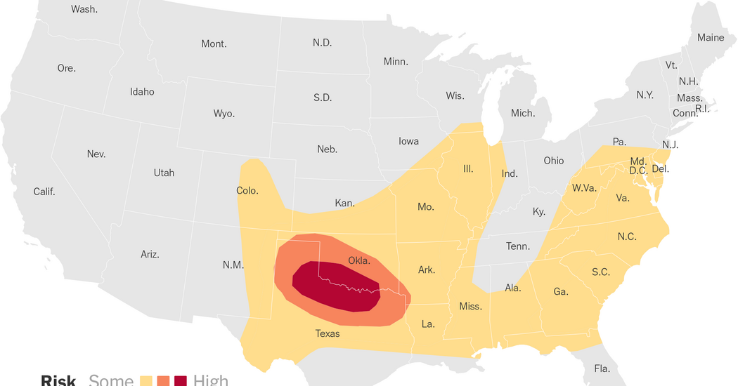Texas and Oklahoma Face Another Day of Severe Weather  at george magazine