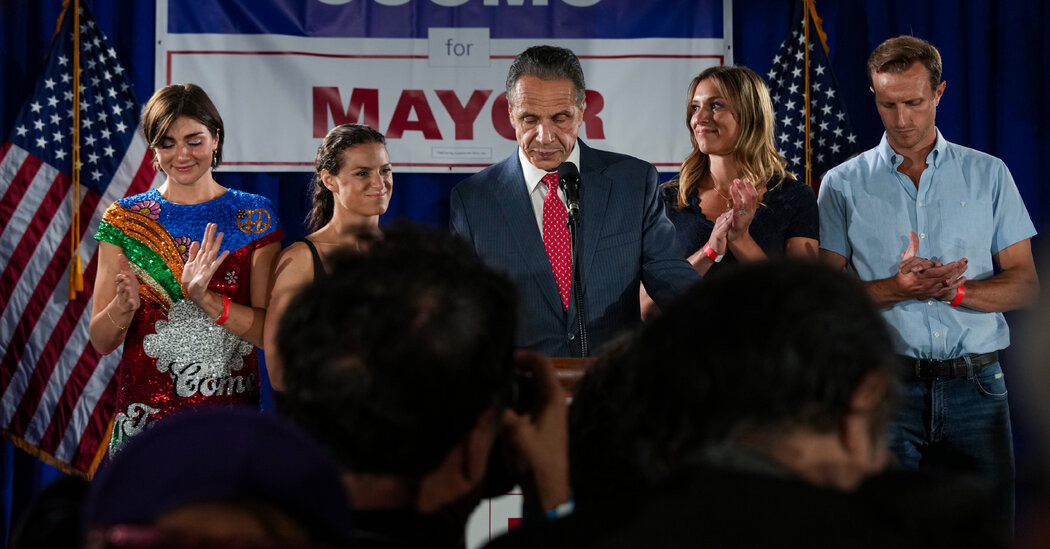 A Stunned Cuomo Watch Party Finds Itself With Little to Celebrate.  at george magazine