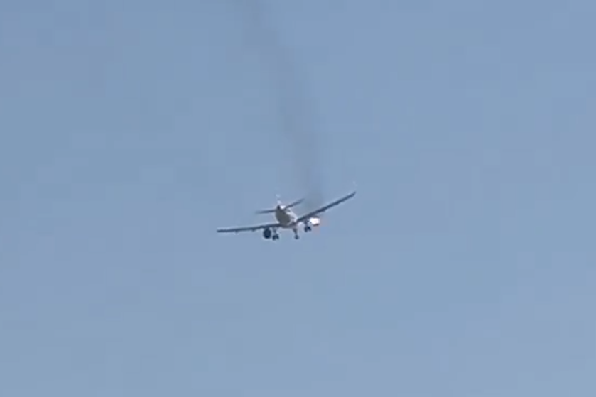 Video Shows Engine Sparks as Plane Returns to Las Vegas Airport Just After Takeoff  at george magazine