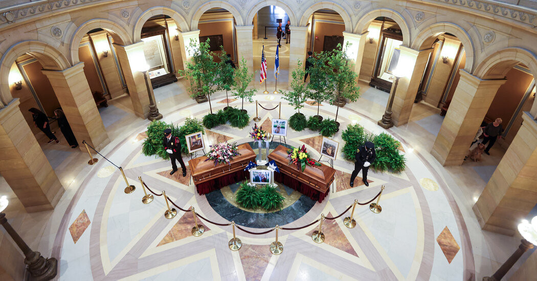 Mourners Stream Into Minnesota Capitol as Assassination Victims Lie in State  at george magazine