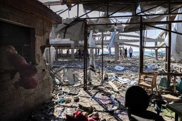 Gaza City Cafe Hit by Deadly Strike  at george magazine