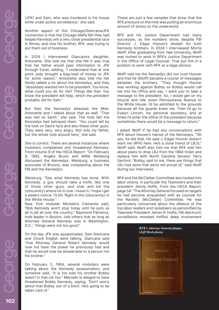 Robert Kennedy and the Mafia  at george magazine