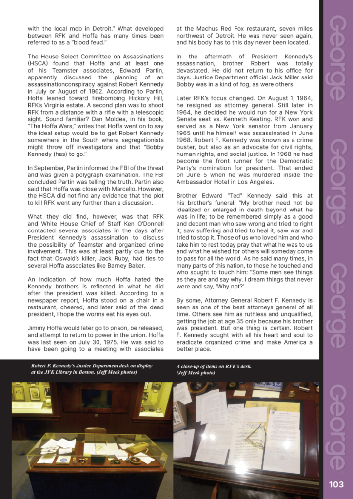 Robert Kennedy and the Mafia  at george magazine