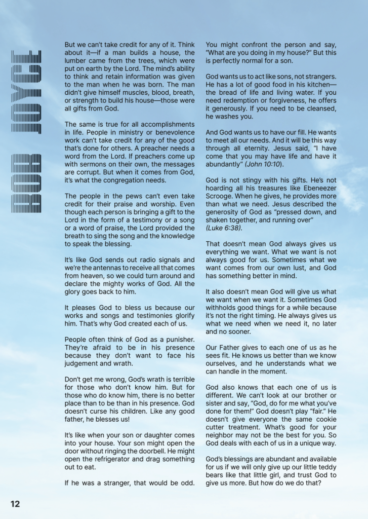 Are You Ready, in God’s Eyes, to Receive?  at george magazine