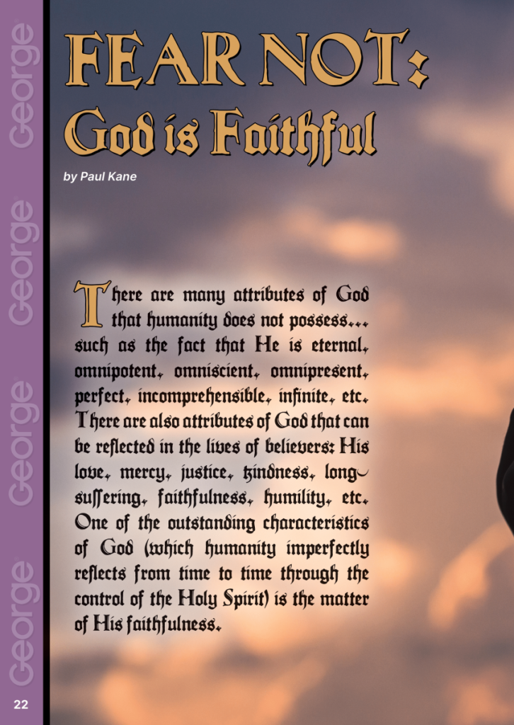 Faith’s Corner  at george magazine
