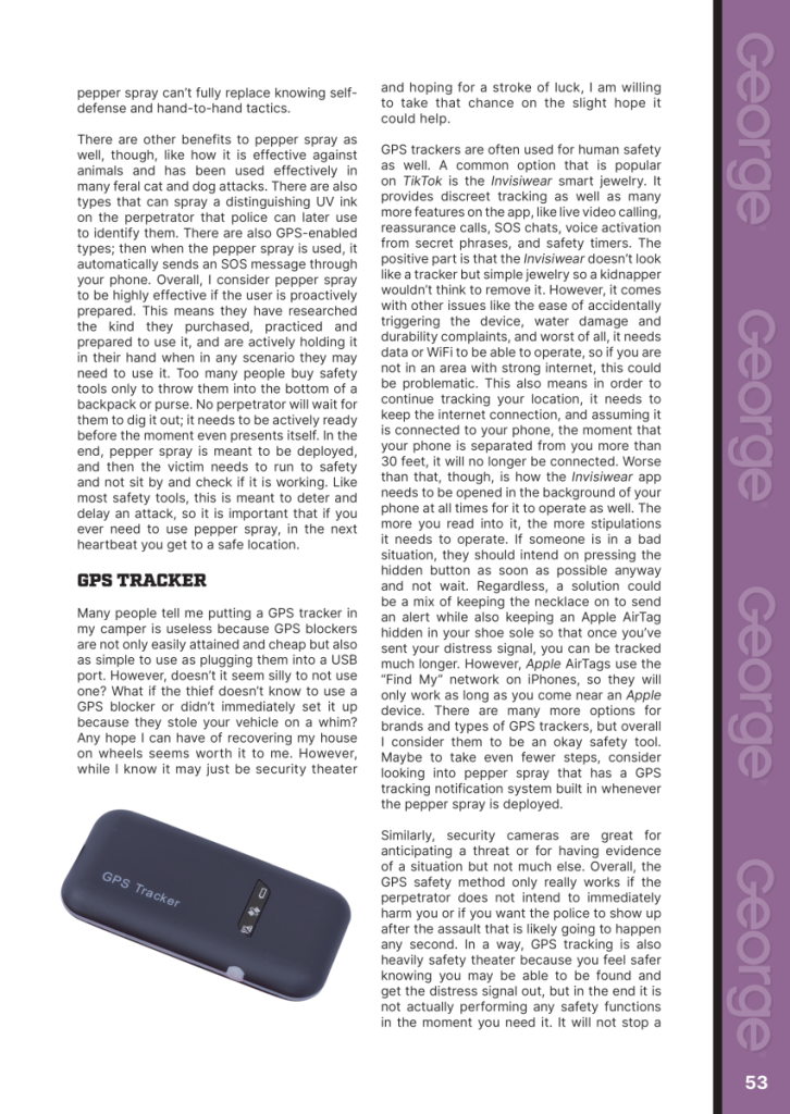 Price of Feeling Safe  at george magazine