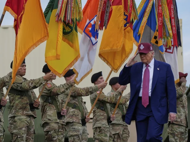 Trump announces base renaming and flag burning crackdown in Fort Bragg rally