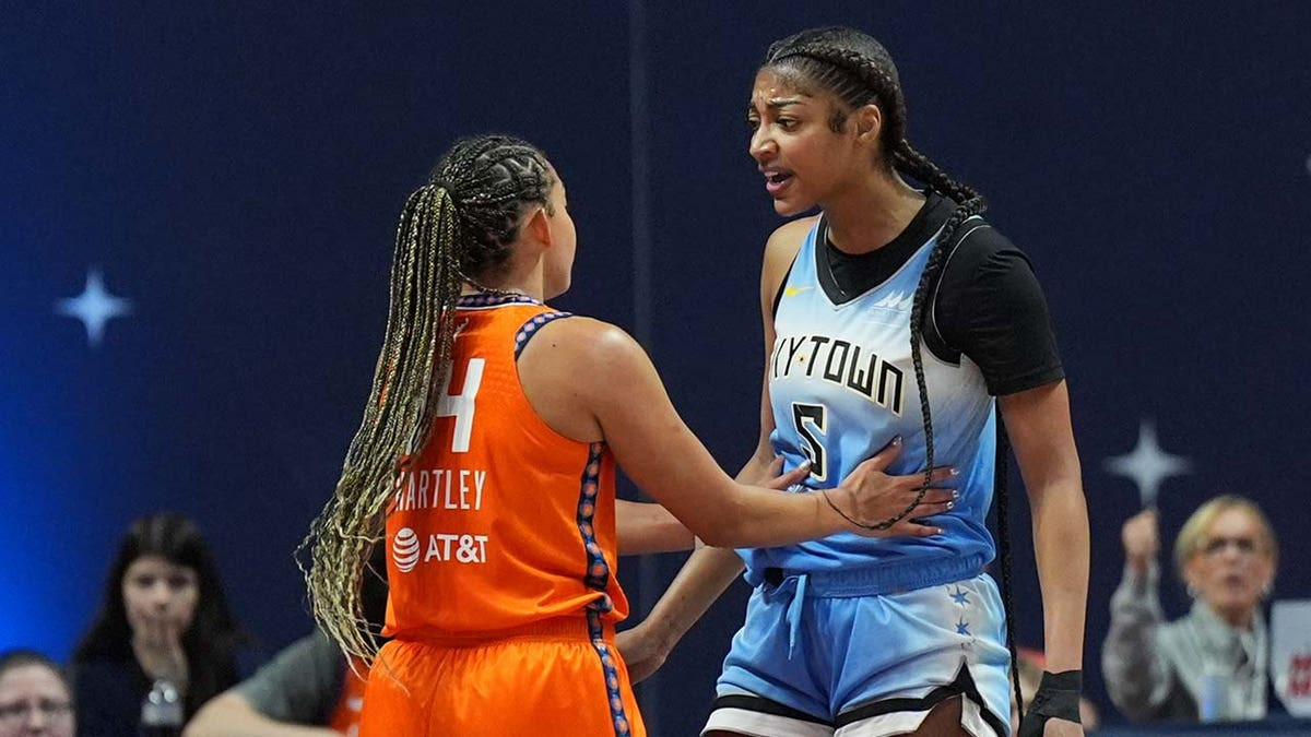 Angel Reese shoves Sun player after getting hair pulled going for rebound; secures first triple-double  at george magazine