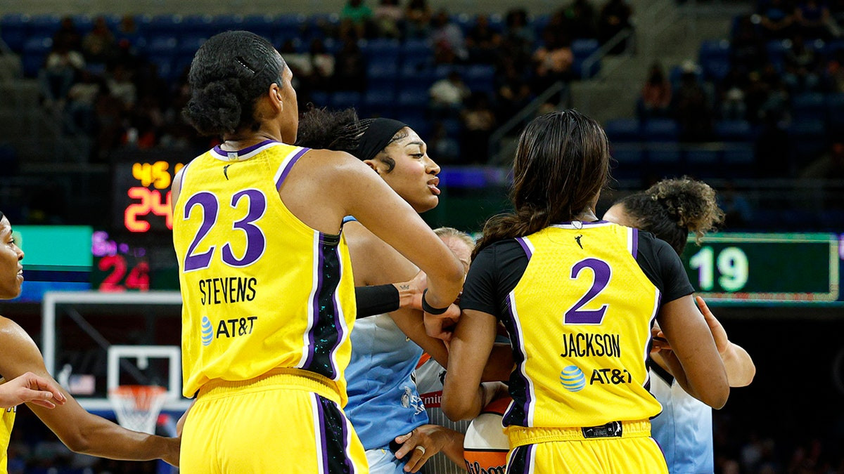 Sky's Angel Reese, Sparks' Rickea Jackson get into shoving match during game  at george magazine